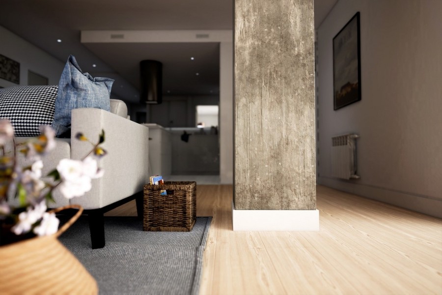 pilar hormigon en salon 2733582